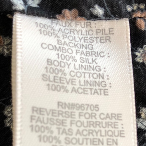 Rebecca Taylor Faux Fur Crop Coat w/ Silk Trim - Picture 8 of 8